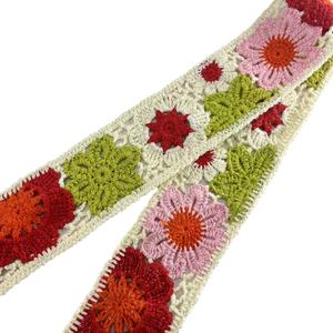 Produk baru buatan tangan berbagai rajutan katun pola renda bunga bordir untuk pakaian DIY Crochet pinggir renda simpai rambut - Product Image 5