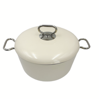 Lot de casseroles en fonte émaillée légère, antiadhésives, sans PFAS, avec poignée, pour soupes et ragoûts, réduisant le temps de cuisson, vente en gros (30-50% de réduction)