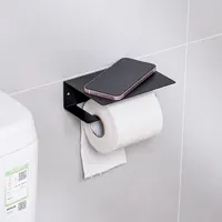 Odm/Oem Badkamer Metalen Toiletpapier Houder Waterdichte Wc-papier Rolhouder Met Telefoon Plank