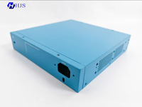 Fabrication sur mesure de tôles en acier inoxydable de précision, usinage CNC, boîtier électronique plaqué zinc bleu, sérigraphie métallique