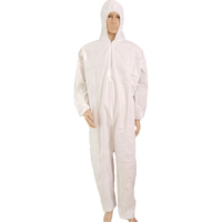 Combinaison de protection jetable non tissée, imperméable et anti-chimique, avec protection de niveau C, coupe ample