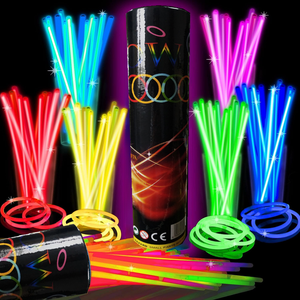 100 Braccialetti e Collane Luminosi Ultra Brillanti, Decorazioni <span class=keywords><strong>Premium</strong></span> per Feste di Laurea, Confezione da 8 Pollici - Product Image 2