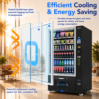 Distributeur automatique de snacks et de boissons TCN US, stock local, livraison rapide en 3 jours, paiement par pièces, billets et cartes, multi-paiements pour usage commercial
