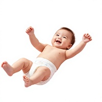 Personnalisation d'étiquettes OEM/ODM, couche-culotte à taille haute très élastique 360°, membrane inférieure respirante, pour des fesses sèches et sans rougeurs