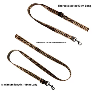 Conjunto de Collar y Correa de Lujo para Perro, Arnés Extensible de Poliéster con <span class=keywords><strong>Doble</strong></span> Letra y Correa para Perro, Suministros para Mascotas al por Mayor - Product Image 2