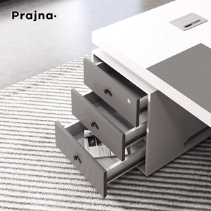 <span class=keywords><strong>Escritorio</strong></span> de oficina ejecutivo <span class=keywords><strong>pequeño</strong></span>, mesa de oficina moderna barata de madera, <span class=keywords><strong>escritorio</strong></span> de oficina CEO con cajones, estanterías - Product Image 5
