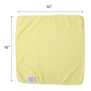 "<b>Quick</b>-Dry Microfiber Cleaning Cloths 16 X 16 Yellow 24-Pack for Car Detailing" - Product Image 3