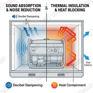 Espuma de Aislamiento Térmico <span class=keywords><strong>y</strong></span> Absorción Acústica para Generadores, Espuma Acústica Resistente a Altas Temperaturas para Cajas de Generadores - Product Image 5