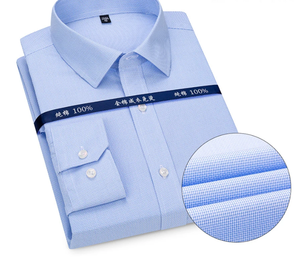Chemises pour hommes 100 % coton prêtes à être expédiées avec 52 options, chemises à manches longues, chemises de <span class=keywords><strong>smoking</strong></span> infroissables pour hommes - Product Image 4
