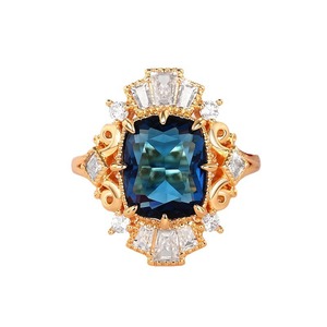 Anello a Corona con Fiore per Donne, Gioiello di Lusso in Stile Europeo, Regalo di Moda - Product Image 5