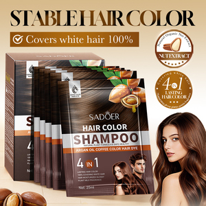 Tinta per <span class=keywords><strong>Capelli</strong></span> Permanente SADOER con Olio di Argan e Caffè, 25mlX10Pz, Formula Naturale, Colore Duraturo, Nutriente e Lucidante - Product Image 1