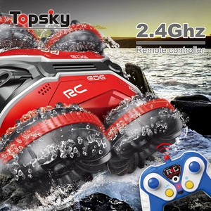 Nuovissimi giocattoli per auto con telecomando anfibio da 2.4G 4WD a 360 gradi con radiocomando elettrico per veicoli acrobatici da strada - Product Image 3