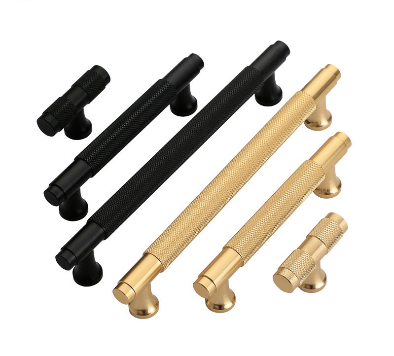 Т-образные ручки из алюминиевого сплава для шкафа, дверные ручки и ручки для кухонного шкафа, накатные ручки для мебели