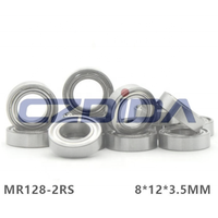 Roulement à billes à gorge profonde miniature MR128-2RS MR128ZZ taille 8x12x3.5mm roulements de micromoteur MR128