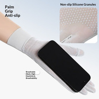 Gants de protection solaire pour femmes, à doigts entiers, anti-UV, respirants, séchage rapide, en nylon, en soie glacée fine, antidérapants, compatibles écran tactile, pour l'été