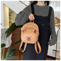 BoTu Factory Kawaii Capybara sac à dos en peluche pour enfants dessin animé drôle grande capacité sac griffe poupée Machine jouets cadeau de noël en gros