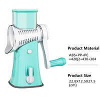 5 In 1Mandoline Roterende Ronde Plastic Drum Gadgets Gereedschap Handmatige Snijder Shredder Fruit Groente Snijmachine Chopper