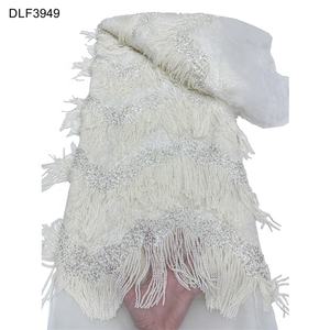 <span class=keywords><strong>Tessuto</strong></span> in Pizzo con Perline di Alta Qualità all'Ingrosso per Abiti da Cerimonia e Matrimonio, <span class=keywords><strong>Tessuto</strong></span> in Pizzo con Paillettes e Nappe Lucide - Product Image 2