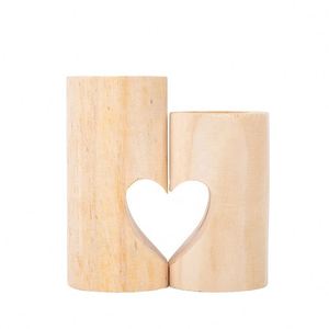 Candelabro de madera para fiesta de San Valentín, decoración elegante para bodas y celebraciones con portavelas de madera - Product Image 1