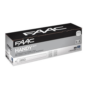 Kit de automatización para portones batientes FAAC Handy Kit 2.3M 24V DC IP54 Aluminio - Product Image 1