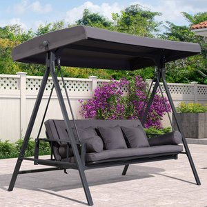 Dwoo Outdoor Waterproof <span class=keywords><strong>3</strong></span> Seats Large Porch Swing Stand Meubles de jardin Patio Swinging Chair - Product Image 1