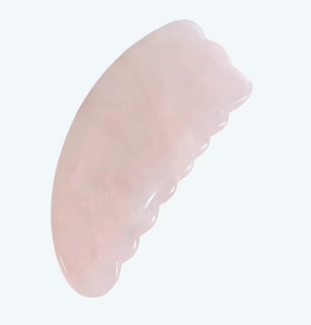 Vente directe d'usine, plaque en cristal de quartz rose naturel en forme de corne, masseur facial en jade - Product Image 1