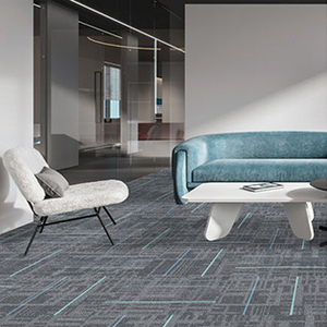 Decorative Square PET Carpet Tiles with Non-Slip Loop Pile Puzzle Pattern Modern Style for Commercial Use - Product Image 3