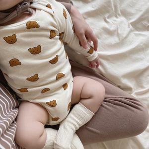 202 haute qualité vente chaude chaud <span class=keywords><strong>bébé</strong></span> coton barboteuse taille haute pantalon costume infantile <span class=keywords><strong>bébé</strong></span> pyjamas 2 pièces ensemble - Product Image 5