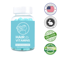 Gummies de Vitamines Végétaliennes pour la Repousse des Cheveux, Marque Blanche, Vente en Gros, Meilleur Supplément