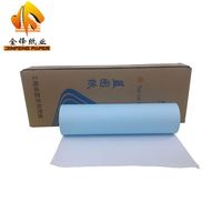Rollo de papel de plotter CAD profesional de alta calidad, papel de impresión azul de 24 pulgadas, rollos de papel Bond de inyección de tinta de 80 GSM con plotter de 3 núcleos