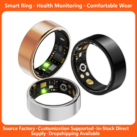 Bague connectée pour la fréquence cardiaque, l'oxygène sanguin et le suivi du sommeil, tracker de santé portable, charge magnétique, compatible Android et iOS