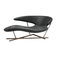Canapé en cuir synthétique de luxe, mobilier de loisirs pour chambre à coucher, style nordique classique et moderne, de couleur noir ou blanc, vente en gros,