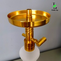 Chicha Hi-Tech Originale avec Lumière LED Papillon, en Acier Inoxydable, Ensemble Portable pour Chicha, Idéal pour Lounge, Bar, Café, Restaurant