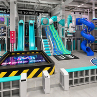Structures de jeux personnalisées pour parcs d'attractions, toboggans intérieurs, jeux de trampoline pour enfants