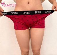 P1008 #   Culottes pour filles L XL XXL - Confortables, 100% coton, antibactériennes, taille mi-haute, style boyshort, tricotées, Lucky Girl, 7-12 ans