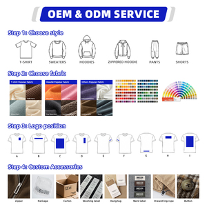 Logo personalizzato Vintage oversize Pullover felpe per gli uomini a maglia felpe con cappuccio lavato allentato formato 3D ricamo ODM - Product Image 4