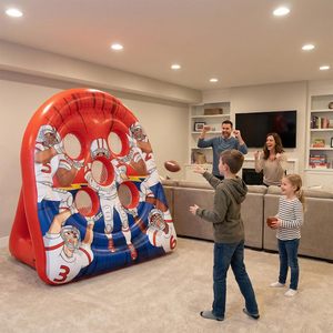 Giant <b>Inflatable</b> Football Toss <b>Game</b>, 6FT <b>Inflatable</b> Target with 5 Holes, Indoor Outdoor Family Sports Toy for Kids & Adults - Product Image 3
