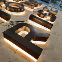 Enseigne de magasin personnalisée par le fabricant, enseigne murale 3D rétroéclairée pour l'extérieur, enseigne de logo, lettres LED, signalisation pour la publicité commerciale