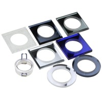 Cadre de lampe en verre rond/carré pour GU10 MR16 Plafond LED Down Light Housing projecteur luminaire
