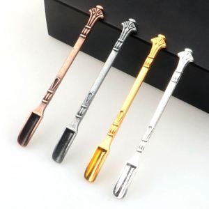 Mini-cuillère à miel écologique de 80 mm, porte-clés, outils de cuisine en métal imprimé, artisanat - Product Image 1