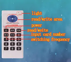 Duplicador de frecuencia en inglés de 13,56 MHz, lector de tarjetas RFID de escritorio, clonador para número Uid