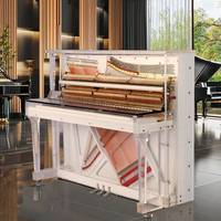 Piano droit acoustique en cristal avec prix d'usine de Chine avec tabouret de piano
