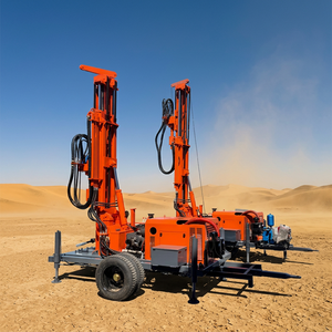 Plateformes de forage de puits d'eau montées sur remorque diesel professionnelles avec moteur à pompe à engrenages et composants de base de roulement à vendre - Product Image 1