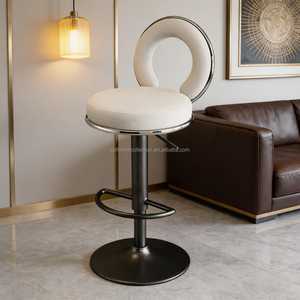 Silla de <span class=keywords><strong>Bar</strong></span> Giratoria con Respaldo Anular SYT, para <span class=keywords><strong>Bar</strong></span> de Cócteles, con Respaldo de 23 cm, para Salón de <span class=keywords><strong>Piano</strong></span> - Product Image 1