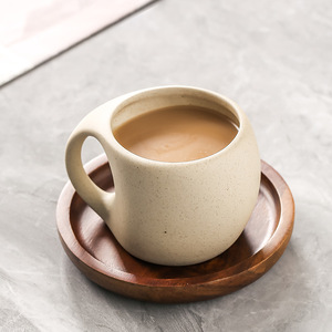 Juego <span class=keywords><strong>de</strong></span> tazas <span class=keywords><strong>de</strong></span> cerámica japonesas retro para desayuno, oficina, taza <span class=keywords><strong>de</strong></span> té y plato para café matutino - Product Image 3