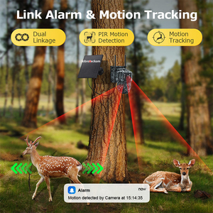 กล้องติดตามสัตว์ป่าแบบ PTZ ระบบ 4G พลังงานแสงอาทิตย์ พร้อมเลนส์คู่ ลายพราง  ติดตามอัตโนมัติ สำหรับการรักษาความปลอดภัยและการสังเกตสัตว์ป่า - Product Image 3