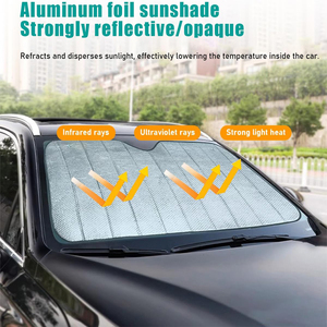 Housse de pare-brise avant de voiture pliable légère de haute qualité, résistante à la chaleur, avec bulles isolantes - Product Image 6