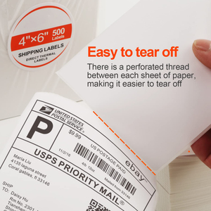 4 "X6" trực tiếp nhãn nhiệt 500 cái trực tiếp máy in nhiệt vận chuyển nhãn giấy Tương thích với hầu hết các trực tiếp máy in nhiệt - Product Image 4