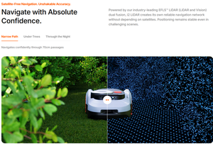 No Boundary Wire Navimow I215 LiDAR Robotic Lawn Mower AI Smart Navi Electric Cordless Automatic Self-propelled Lawn Mower - Product Image 3