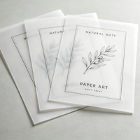 Papier vélin mat translucide léger, écologique et recyclable, impression artistique personnalisée pour insert de coffret cadeau d'entreprise de luxe